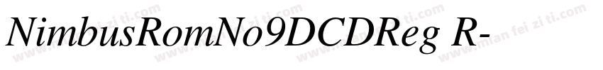 NimbusRomNo9DCDReg R字体转换